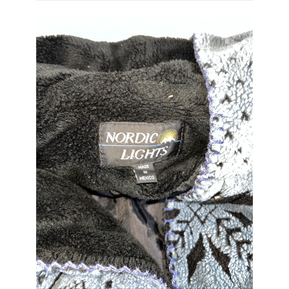Vintage Nordic Lights Winter Coat Jacket Womens Size XL Caribou Tree Snowflake - Picture 5 of 11